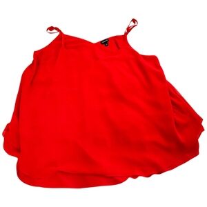 Torrid Womens Size 2 (2x) Red Camisole Top With Spaghetti Straps And V-neckline